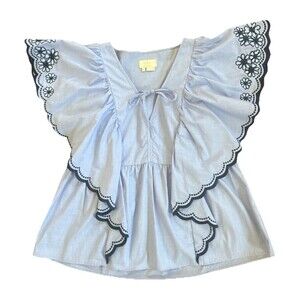 KATE SPADE DAISY EMBROIDERED COTTON TOP MSRP$228- Size XS